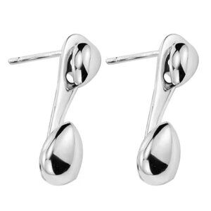 Korean Kpop Style 925 Silver Punk Minimalist Drop Adjustable Earrings 3cm